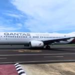 qantas plane in dili airport