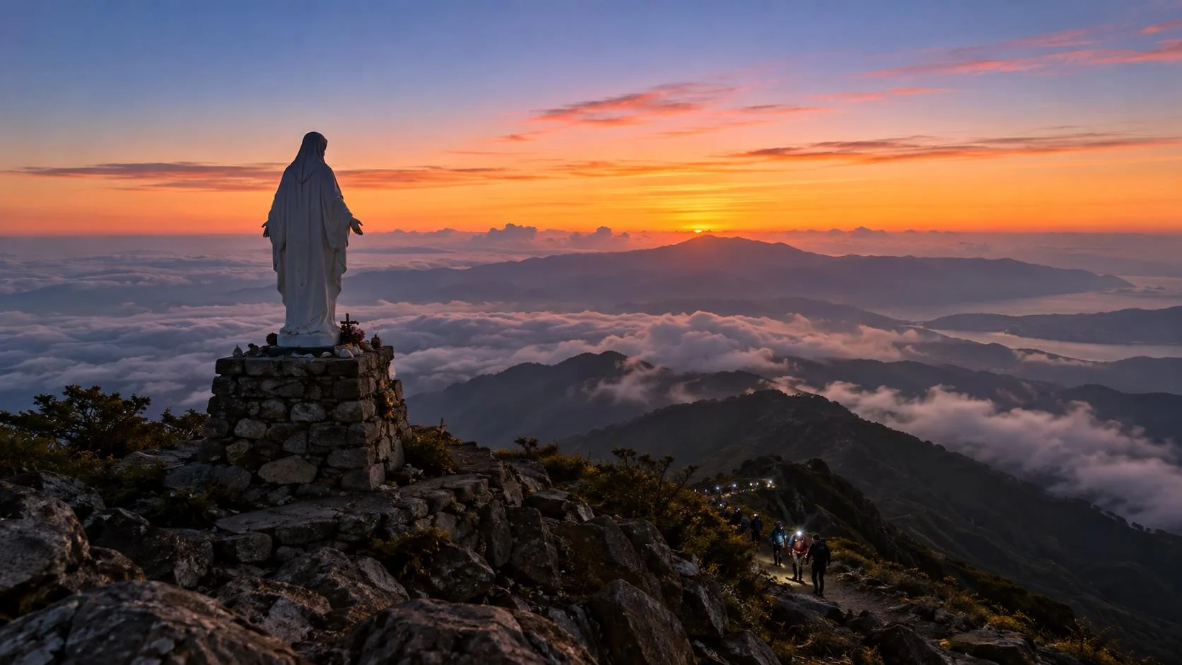 Sunrise from the summit of Mount Ramelau in Timor-Leste